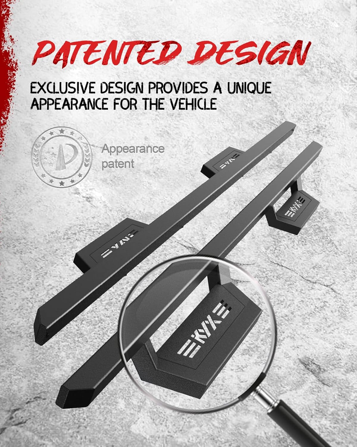 KYX Estribos para Jeep Gladiator JT 2020-2023, 4 puertas, escalones laterales de 5 pulgadas, barras Nerf de textura fina, rieles negros deslizantes
