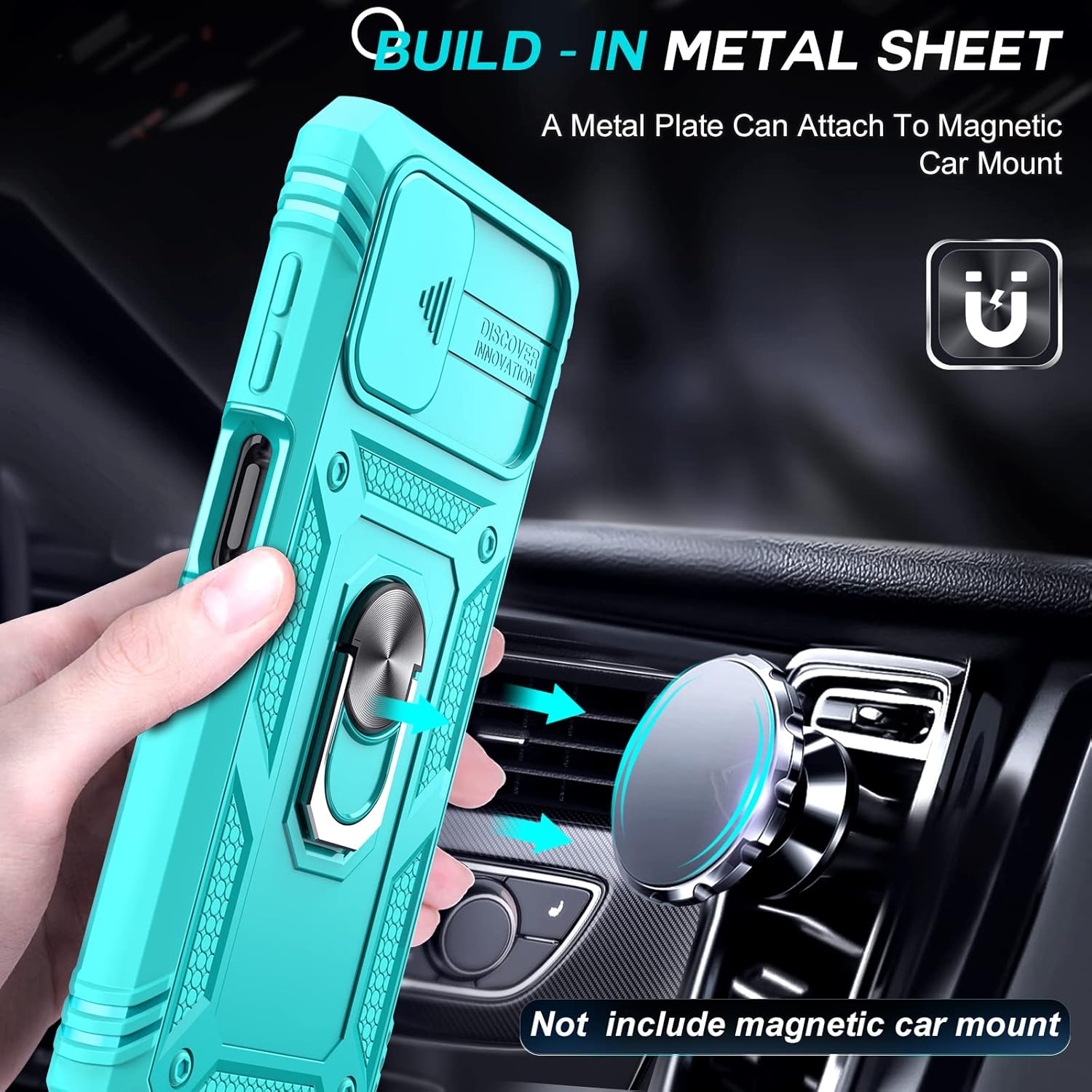 LeYi Funda para Moto G Stylus 2021 con funda deslizante para cámara + 2 unidades Protector de pantalla de vidrio templado, funda de grado militar