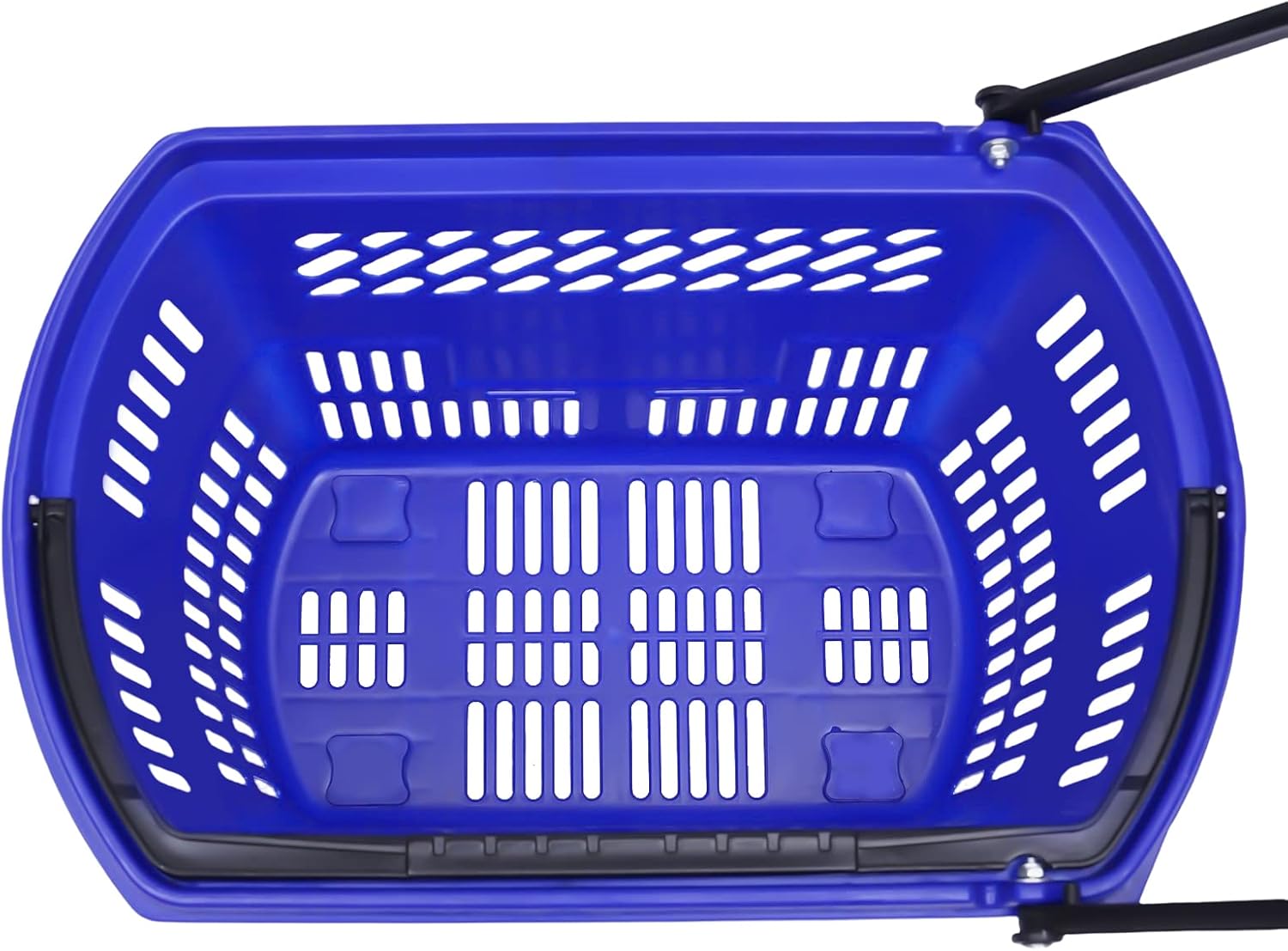 6 carritos de compras, 35 l9.2 galones de plástico con ruedas, cestas de compras con asas, juego de cestas de compras portátiles para tiendas