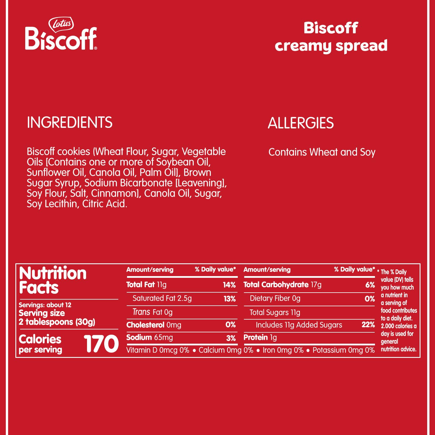 Lotus Biscoff, mantequilla para untar, cremoso, sin OMG + vegano, 25.4 onzas, paquete de 1