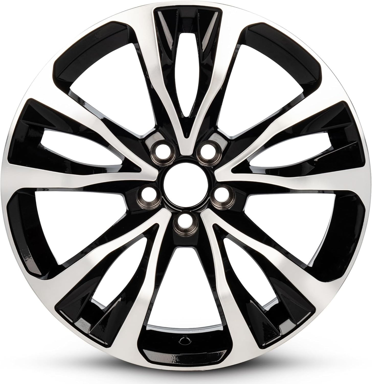 Para Toyota Corolla 2017-2019 de 17 pulgadas, cara de máquina negra (corte de diamante) borde negro, repuesto directo de equipo original, rueda de