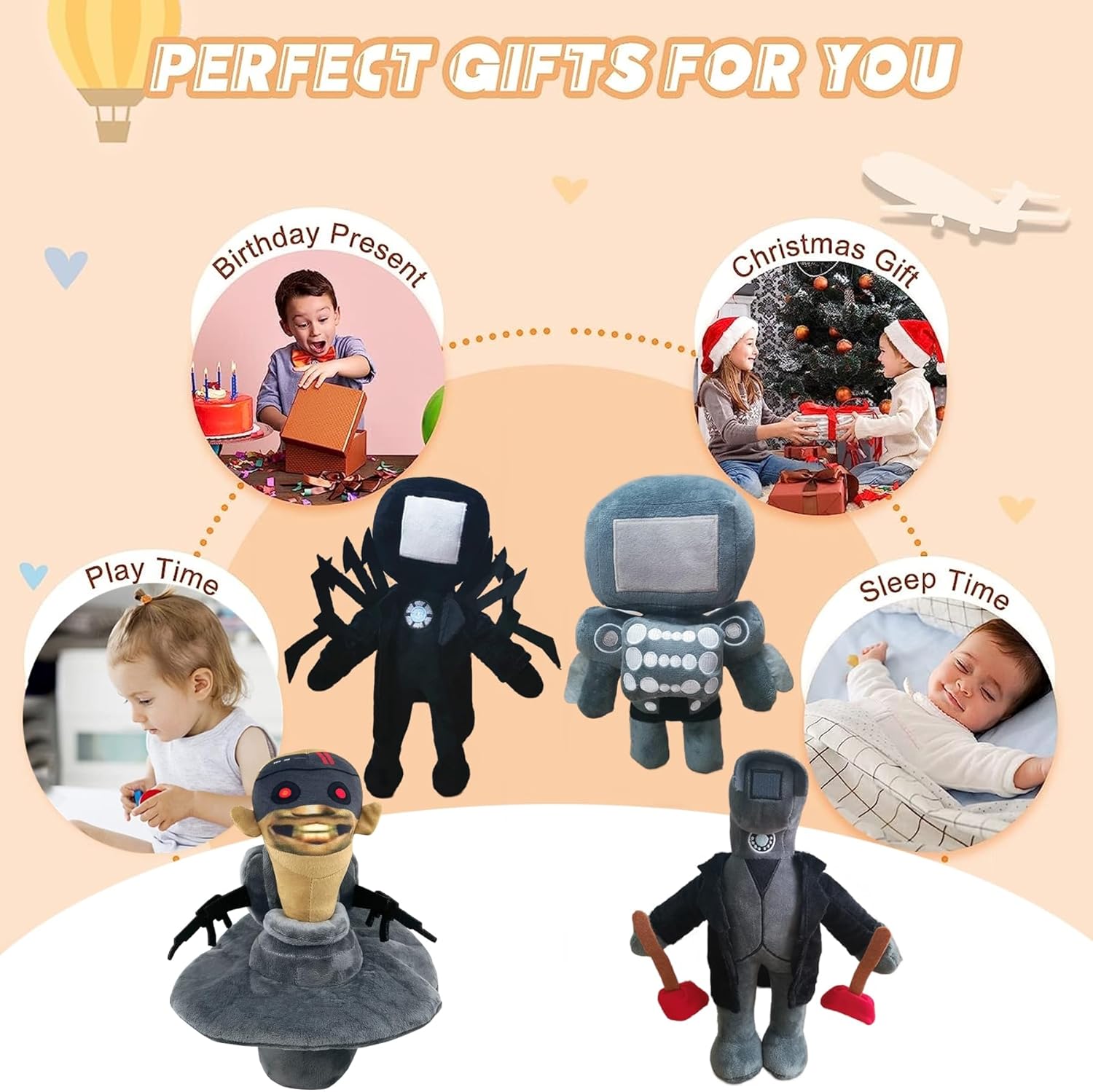TQJOUJOU Toiletman Titan Speakerman – Juguete de peluche de jefe de cámara de TVman, regalos coleccionables para fanáticos y niños