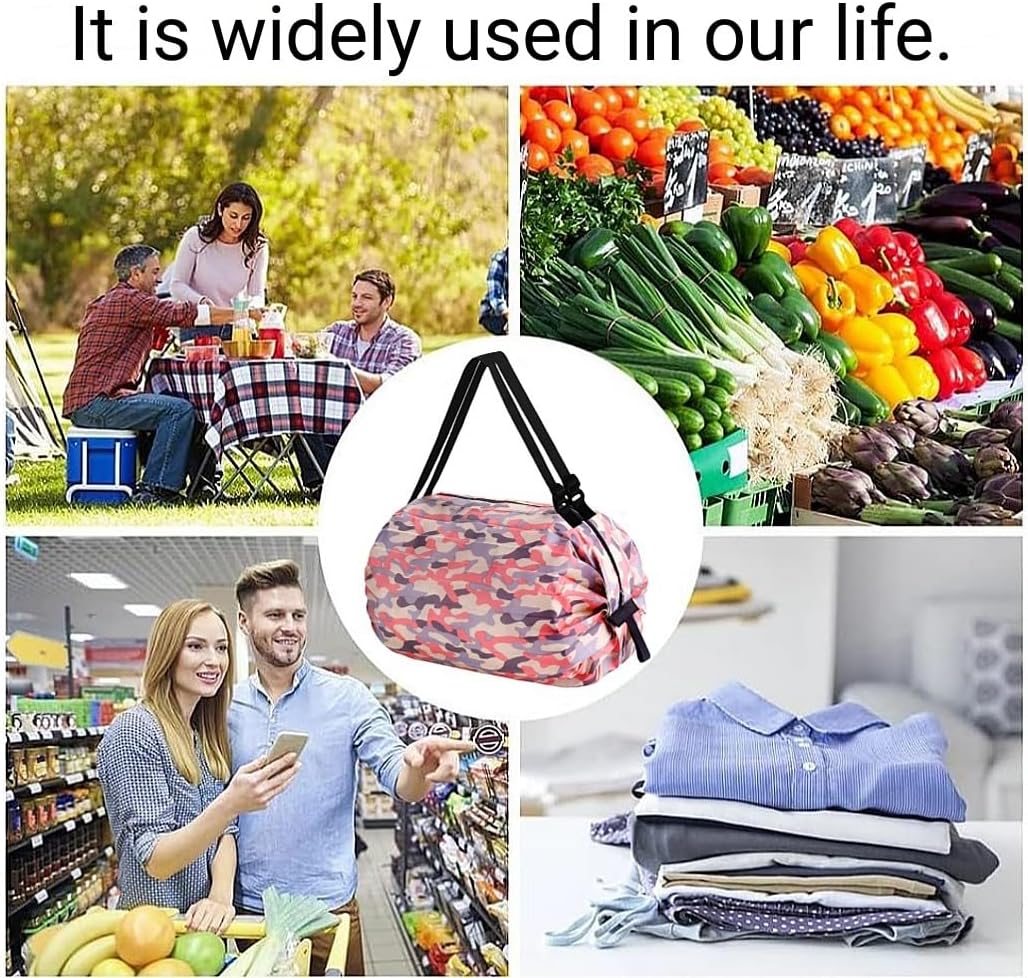 Bolsas de compras gruesas, bolsas de comestibles reutilizables, bolsa plegable de almacenamiento de comestibles, bolsa de tela Oxford impermeable
