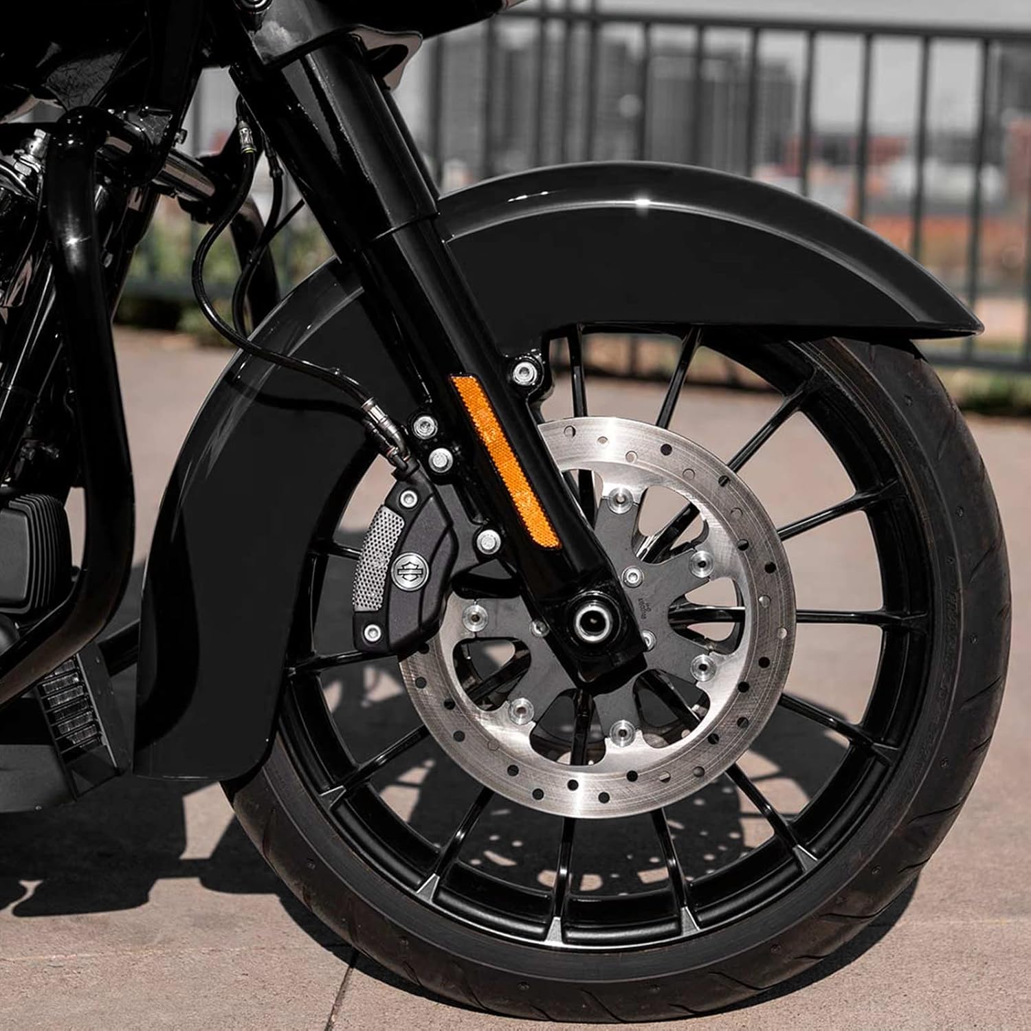 Guardabarros delantero para motocicleta de 21 pulgadas, versión mejorada, para guardabarros delantero, piezas compatibles con Harley Touring Road