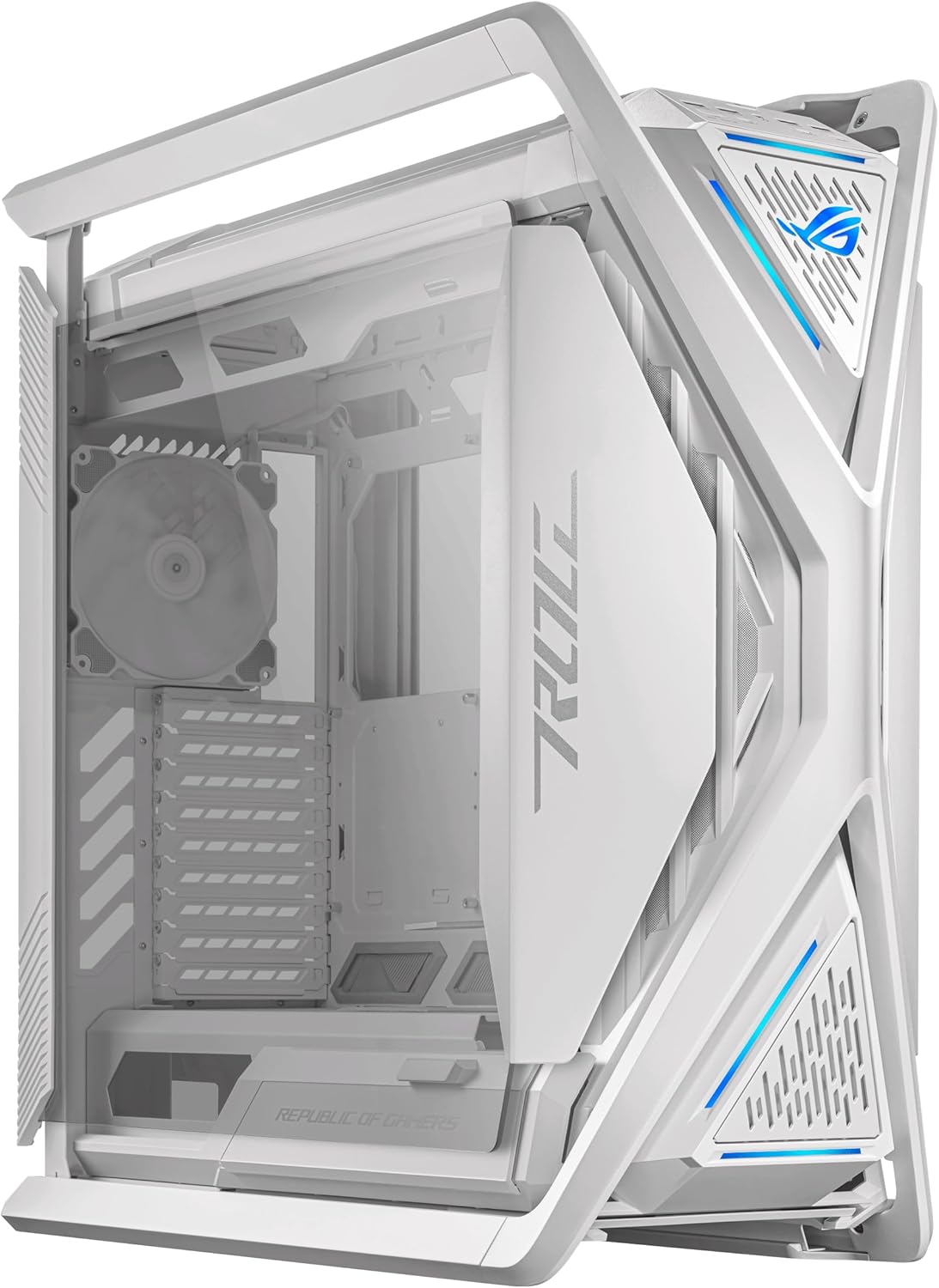 ASUS ROG Hyperion GR701 EATX – Carcasa para computadora de torre completa con estructura semiabierta, paneles laterales sin herramientas, soporta
