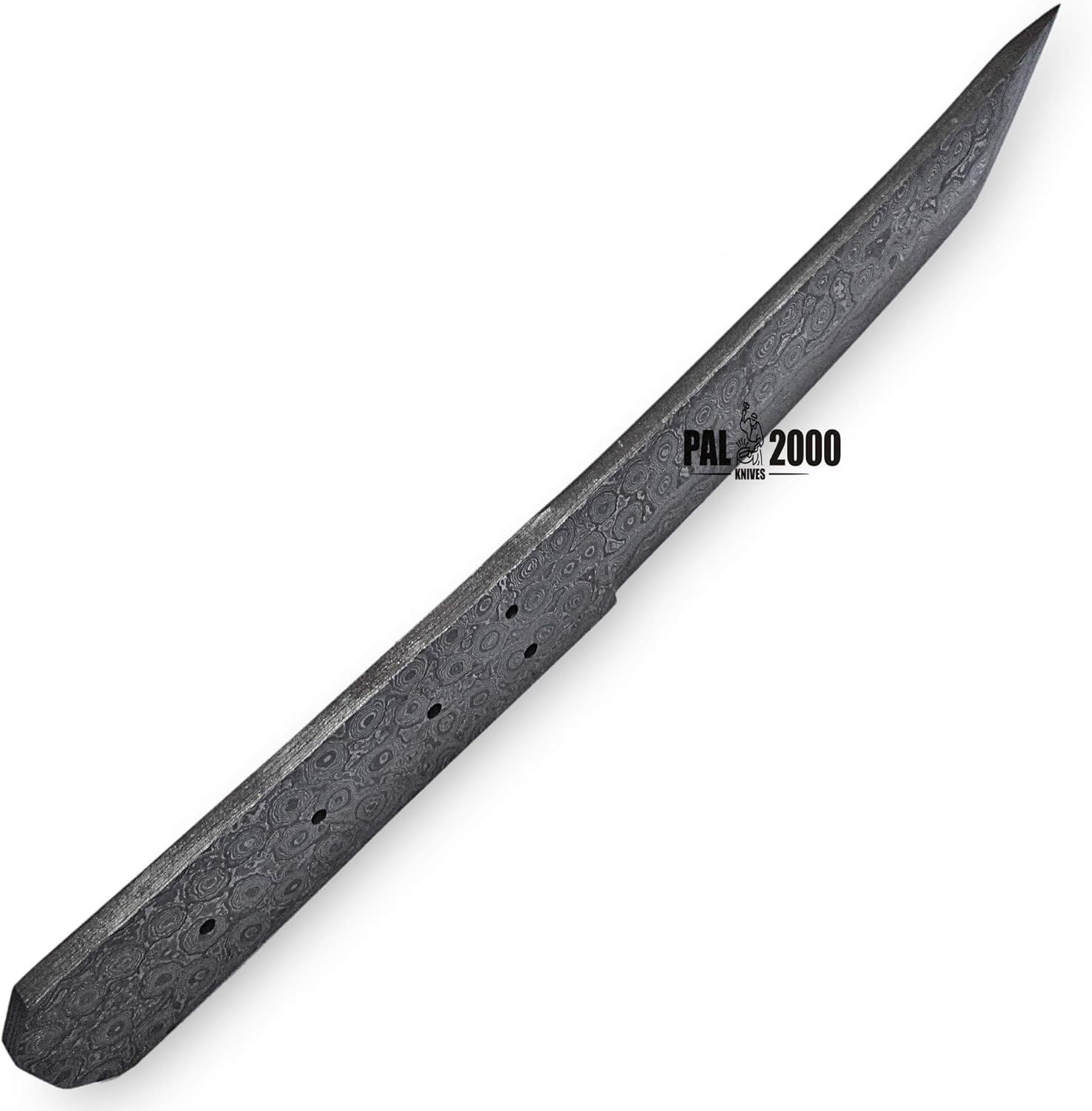 PAL 2000 HUNTING KNIVES Smmp 9886 Cuchillo de hoja en blanco de acero de Damasco Hoja en blanco para la fabricación de cuchillos