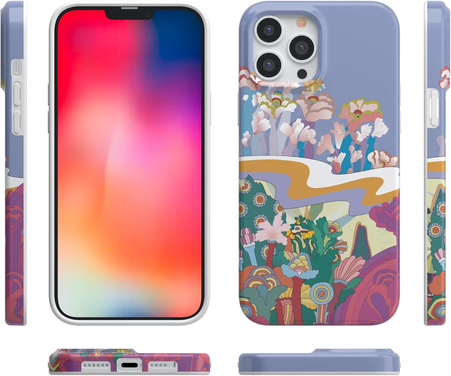 Casely Funda diseñada para iPhone 13 Pro  Beatles  Beneath The Waves  Yellow Submarine  Funda clásica compatible con MagSafe