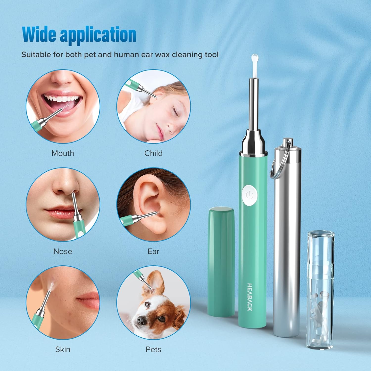 Ear Wax Removal Tool, Smart Ear Cleaner, Ear Camera Scope with Light Smartphone Ear HD Video Otoscope Wax Cleaner Works with Apple iOS iPhone,