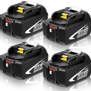 Paquete de 4 baterías de repuesto mejoradas de 6.0Ah BL1860B de 18 voltios para makita compatible con Makita batería de litio BL1860B BL1860 BL1850B Paquete de 4 baterías de repuesto mejoradas de 6.0Ah BL1860B de 18 voltios para makita compatible con Makita batería de litio BL1860B BL1860 BL1850B