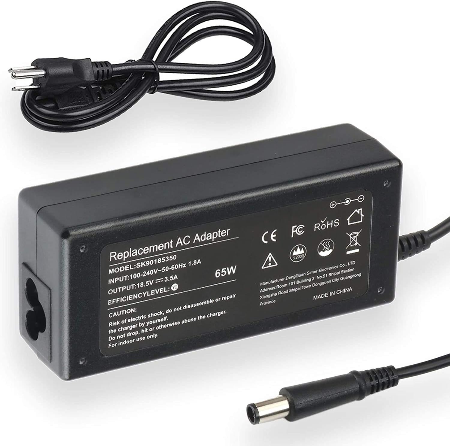 Cargador adaptador de CA para Compaq Presario CQ62-211HE CQ61-441SE CQ58-a10NR, Compaq Presario CQ56-201NR CQ56-219WM CQ57-210US, CQ57-315NR