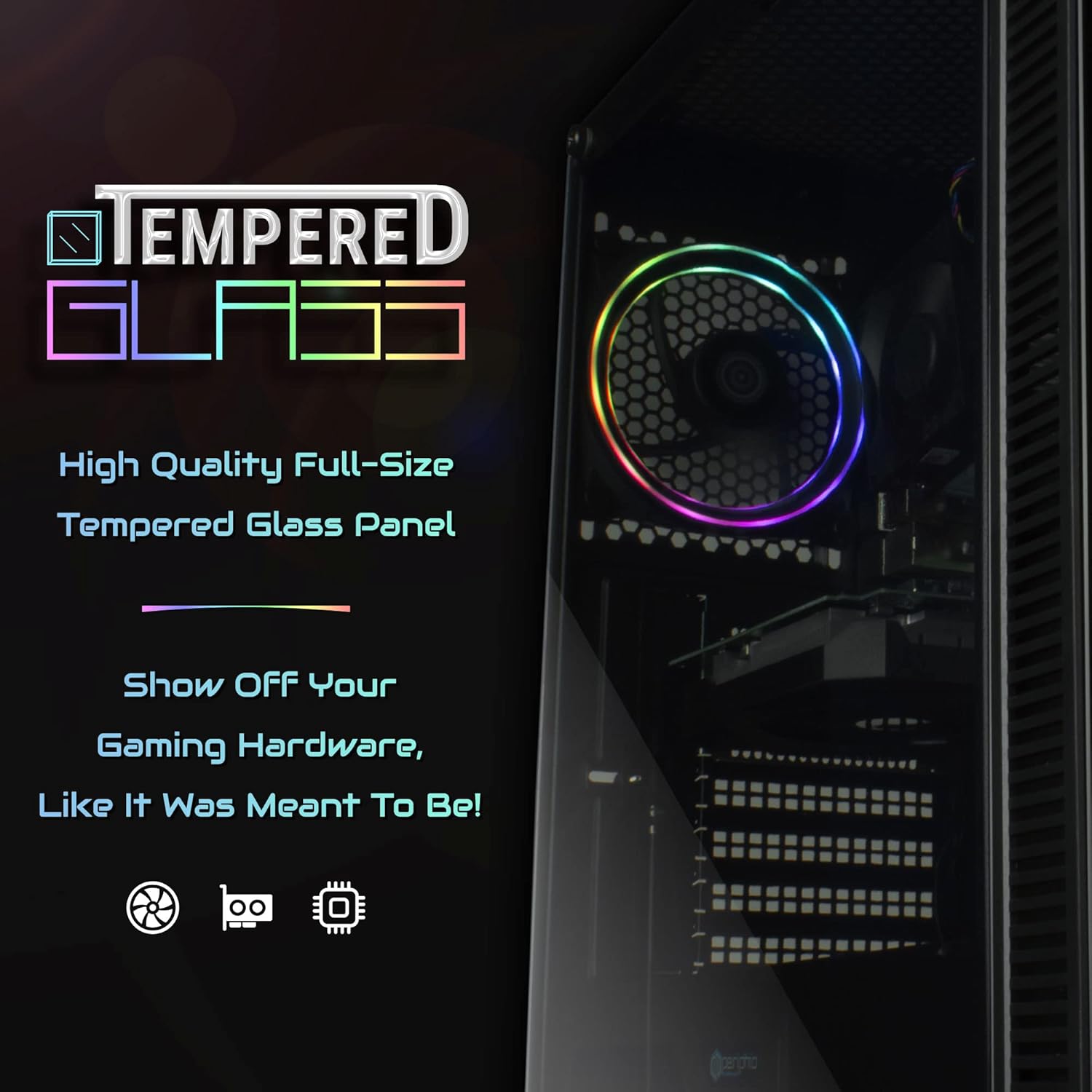 Periphio Ember – Computadora para juegos, RGB, Intel Quad-Core i5, 16 GB de RAM, SSD de 120 GB + 1 TB 7200 RPM HDD, PC para juegos Windows 10,