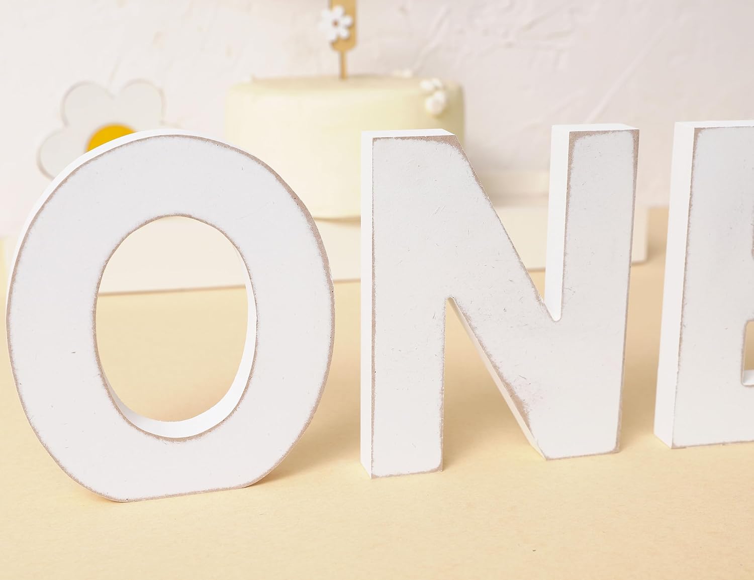 Letrero de madera de una letra para el primer cumpleaños, centros de mesa de madera, decoraciones de primer cumpleaños, letras de pie para primer