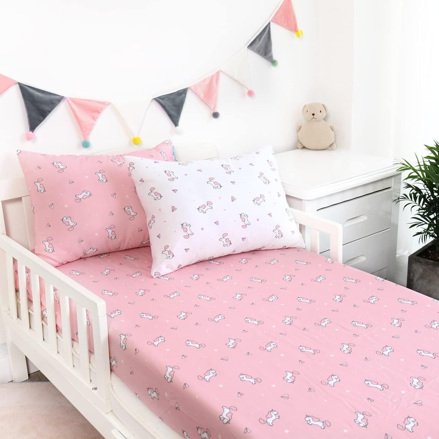 Tapete para siesta para niños pequeños con almohada y manta de 50 x 21 x 1.5 pulgadas, tapete para siesta para niños y niñas pequeñas, paquete de 2