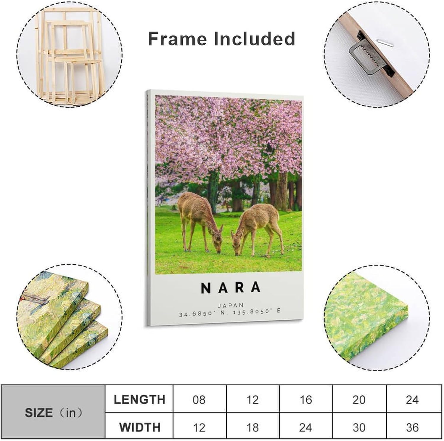 Arte De Pared De Nara, Decoración De Fotos De Nara, Impresión De Viaje De Regalo De Nara, Canvas Wall Art Print Poster For Home School Office Decor