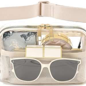 Riñonera transparente aprobada para mujeres y hombres con correa ajustable, bolsa cruzada transparente para conciertos, deportes, viajes, Riñonera transparente aprobada para mujeres y hombres con correa ajustable, bolsa cruzada transparente para conciertos, deportes, viajes,