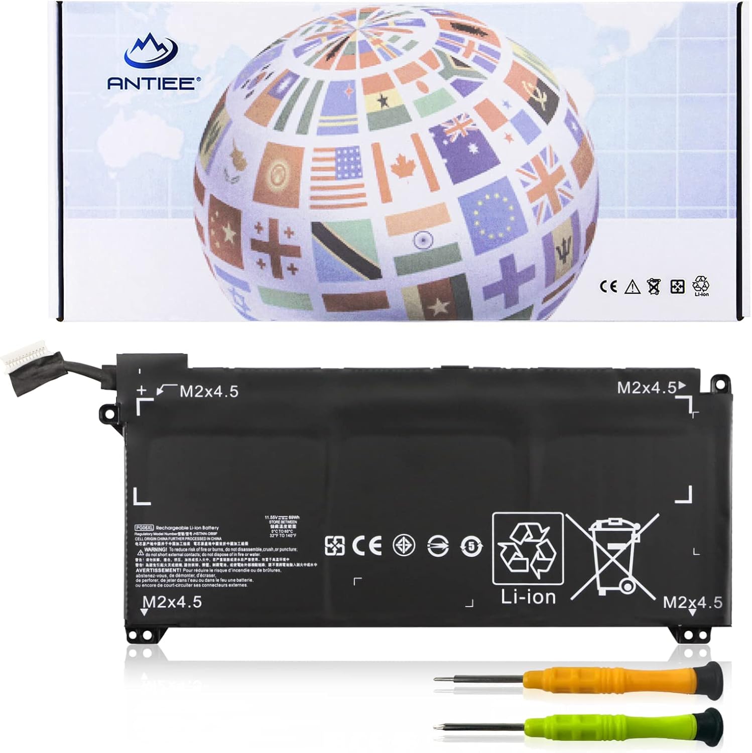 ANTIEE PG06XL – Batería para portátil HP Omen 15-DH 15T-DH000 15-DH0XXX 15T-DH100 15-DH1010CA 15-DH1019NR 15-DH0001LA 15-DH1020NR 15-DH1065CL