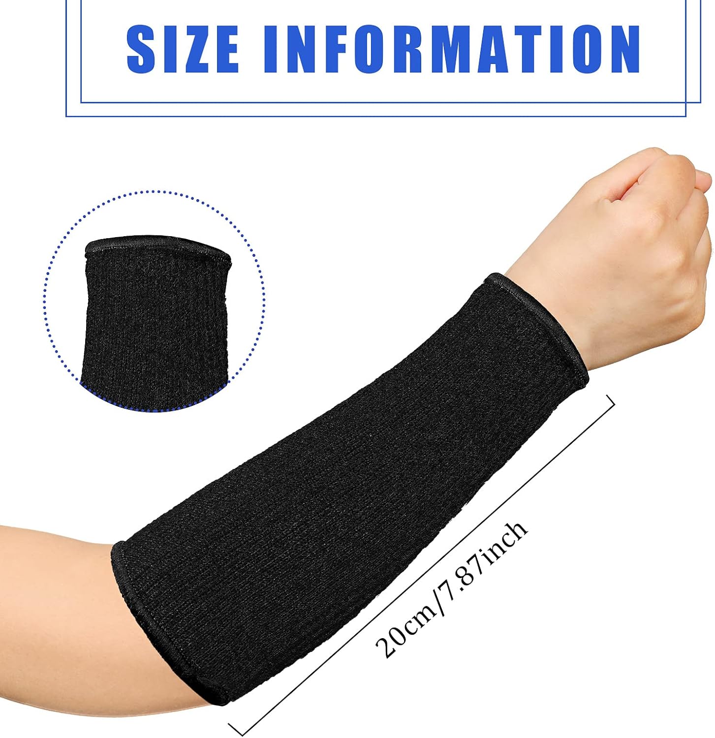 3 pares de protectores de brazo para piel fina y moretones, resistente a los cortes, manga de antebrazo, manga de protección contra quemaduras de
