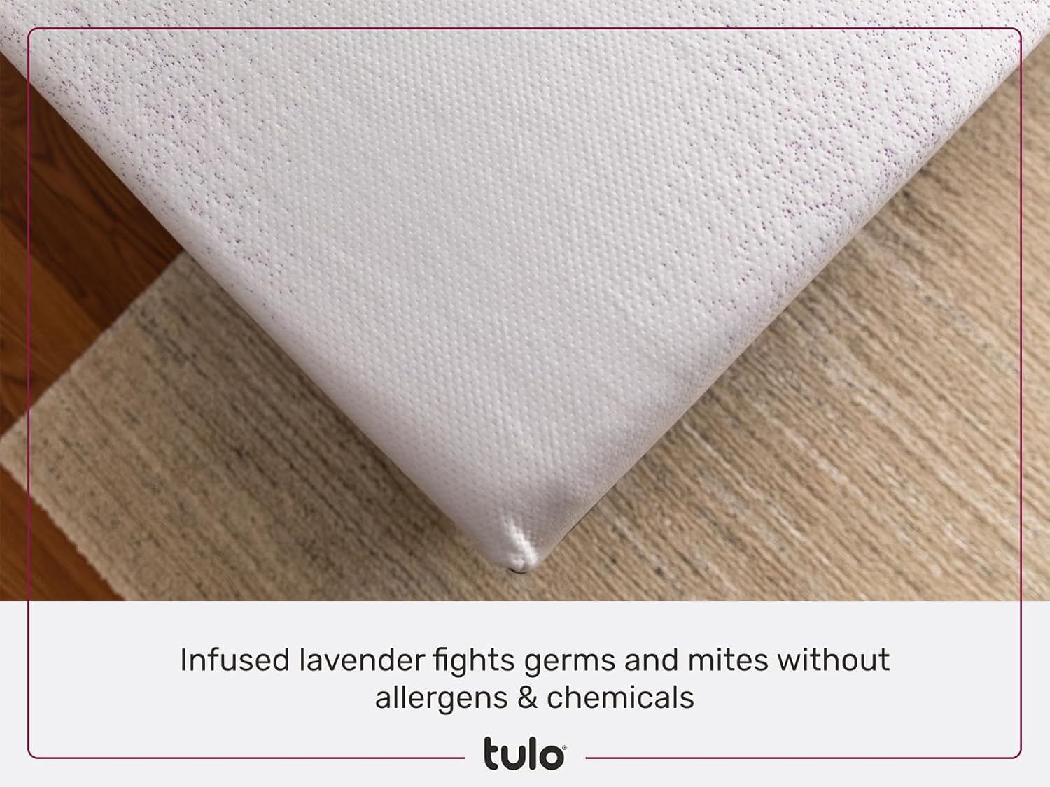 TULO by Mattress Firm  Colchón lavanda de espuma viscoelástica de 8 pulgadas  Comodidad media  Alivio de presión que reduce el dolor  Tamaño
