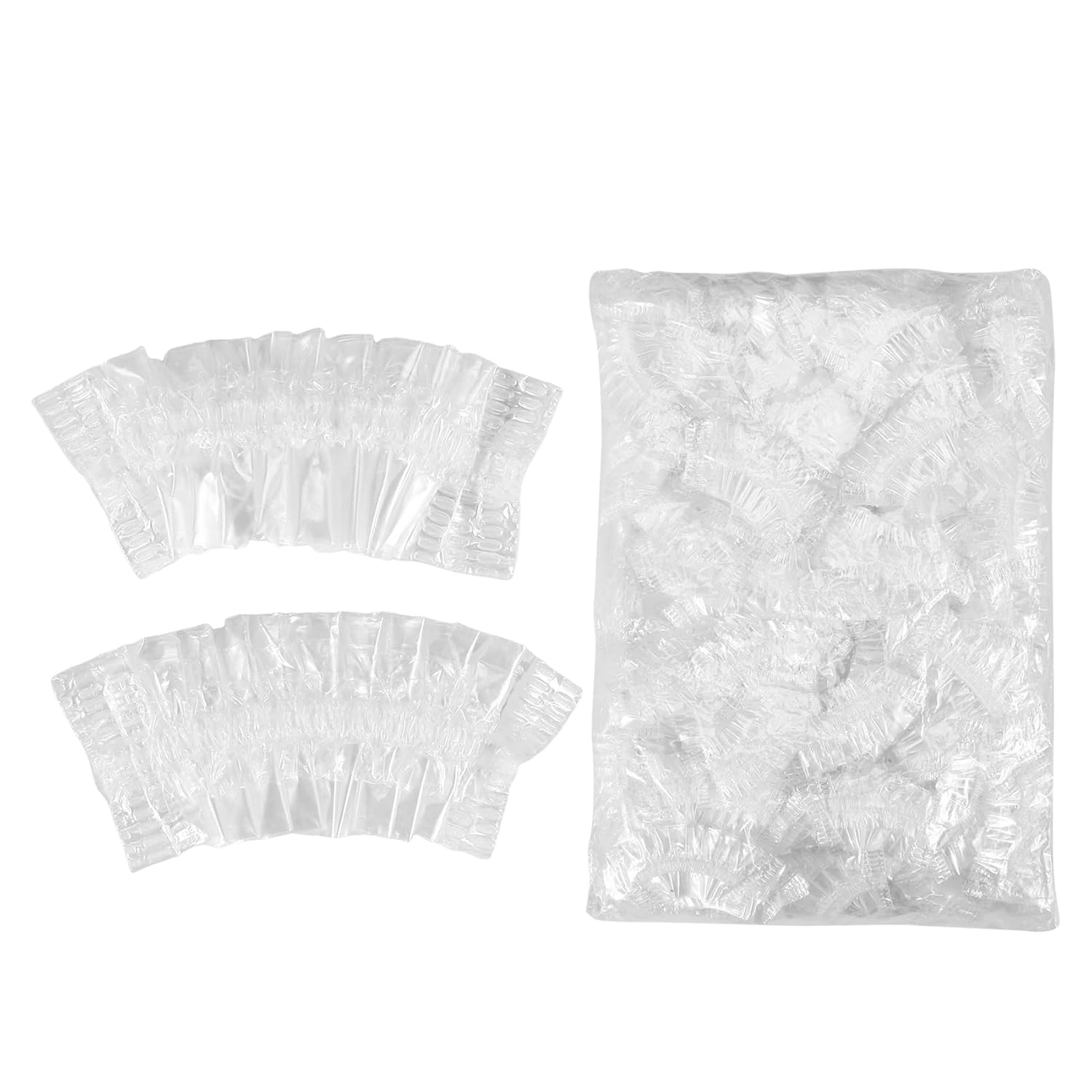 Srutueo 100 unidades desechables para ducha de bañoteñido de cabello, protectores de oído impermeables para salónuso doméstico