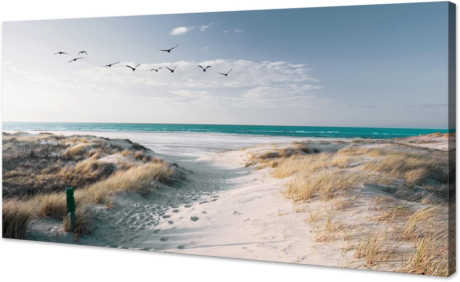 Decoración de pared de playa, lienzo, cuadros artísticos para dormitorio, sala de estar, offico, enmarcado, pinturas de baño, impresiones de sol y