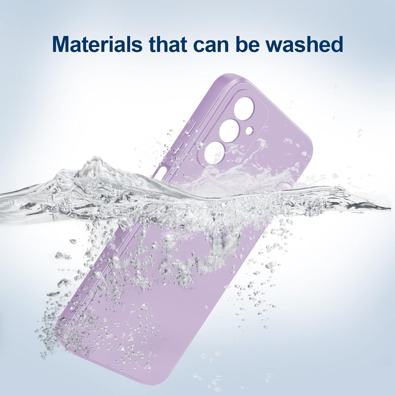 Funda de silicona compatible con Samsung Galaxy A14 5G4G, cuerpo completo, sedosa, suave al tacto, con protección para cámara, a prueba de golpes,