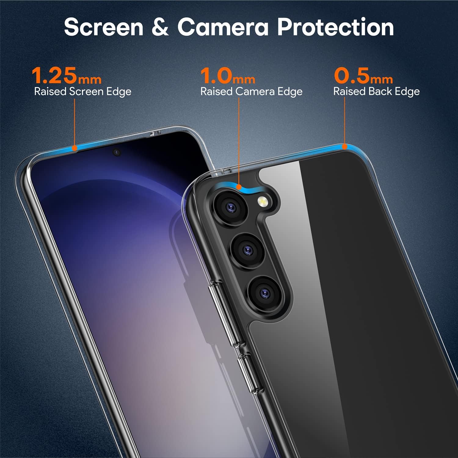 Rayboen Funda híbrida transparente a prueba de golpes, antiarañazos, elegante, ligera, duradera, para Samsung Galaxy S23 5G, transparente