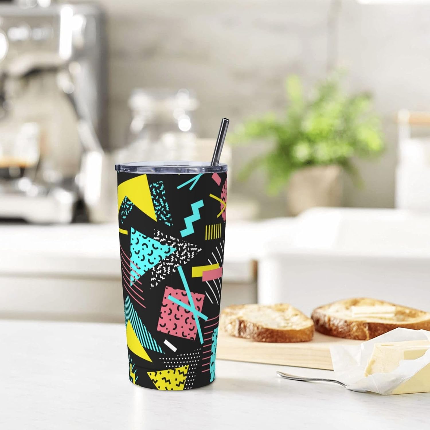 Vaso de acero inoxidable de 20 onzas con tapa de los años 80 y 90, taza de café de viaje aislada, regalos de cumpleaños y Navidad para mujeres y
