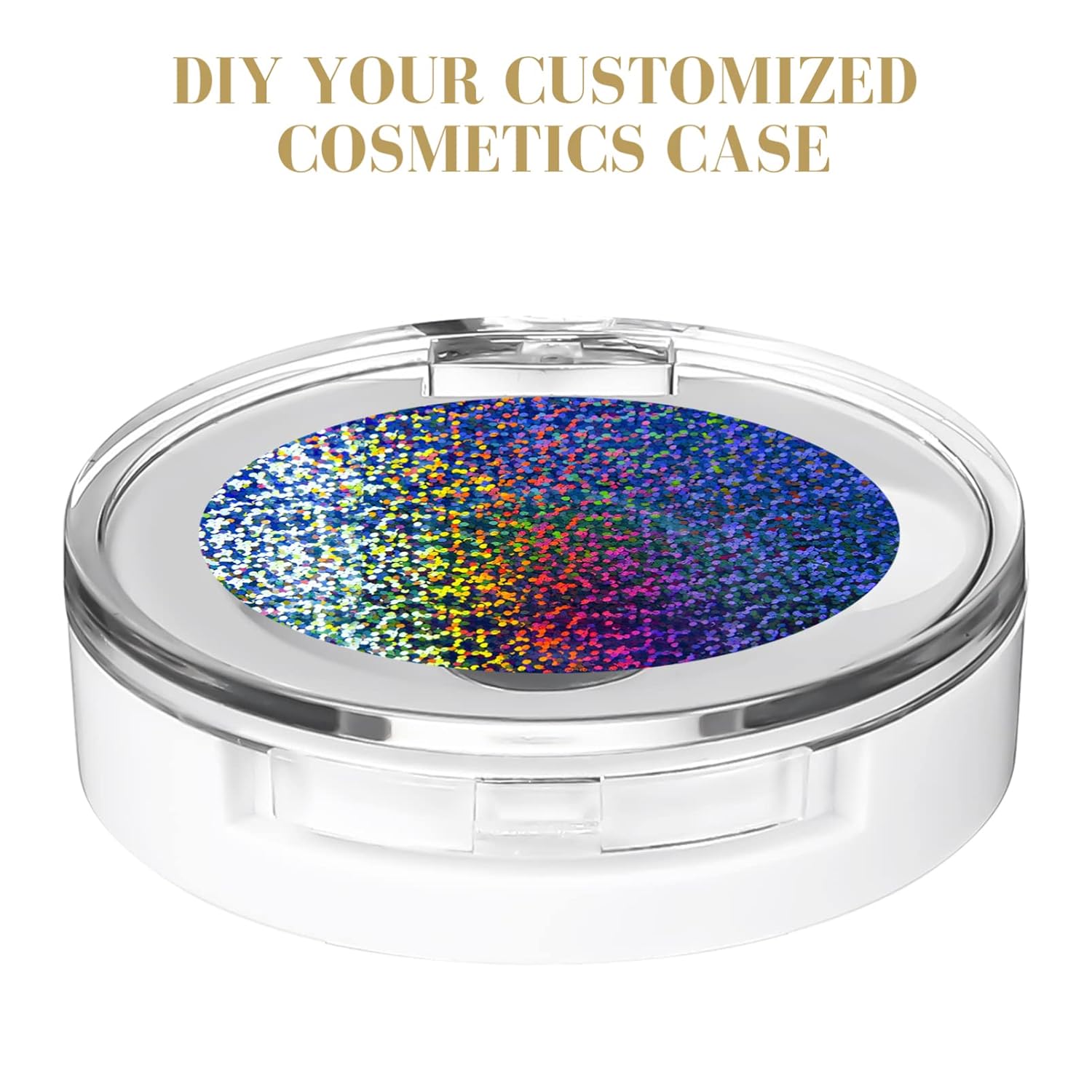 Beaupretty 4 unids sola sombra de ojos caso redondo imanes vacío maquillaje contenedor para cosméticos polvo negro blanco