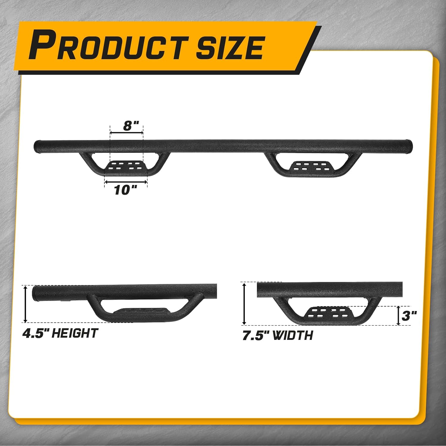 Barras de paso laterales compatibles con Chevy Silverado 2007-2018 y GMC Sierra 1500 2500HD 3500HD (incluye 2019 1500 LD)  2019 2500HD 3500HD.