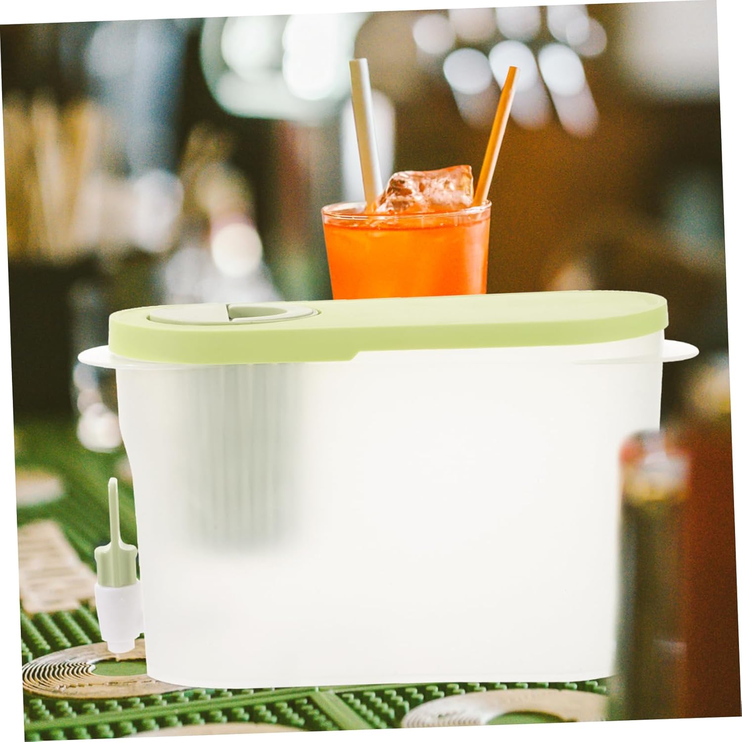 NOLITOY Botella de agua fría, dispensador de limonada, dispensador de agua para fiesta, botella de bebida, dispensador de bebidas frías, dispensador