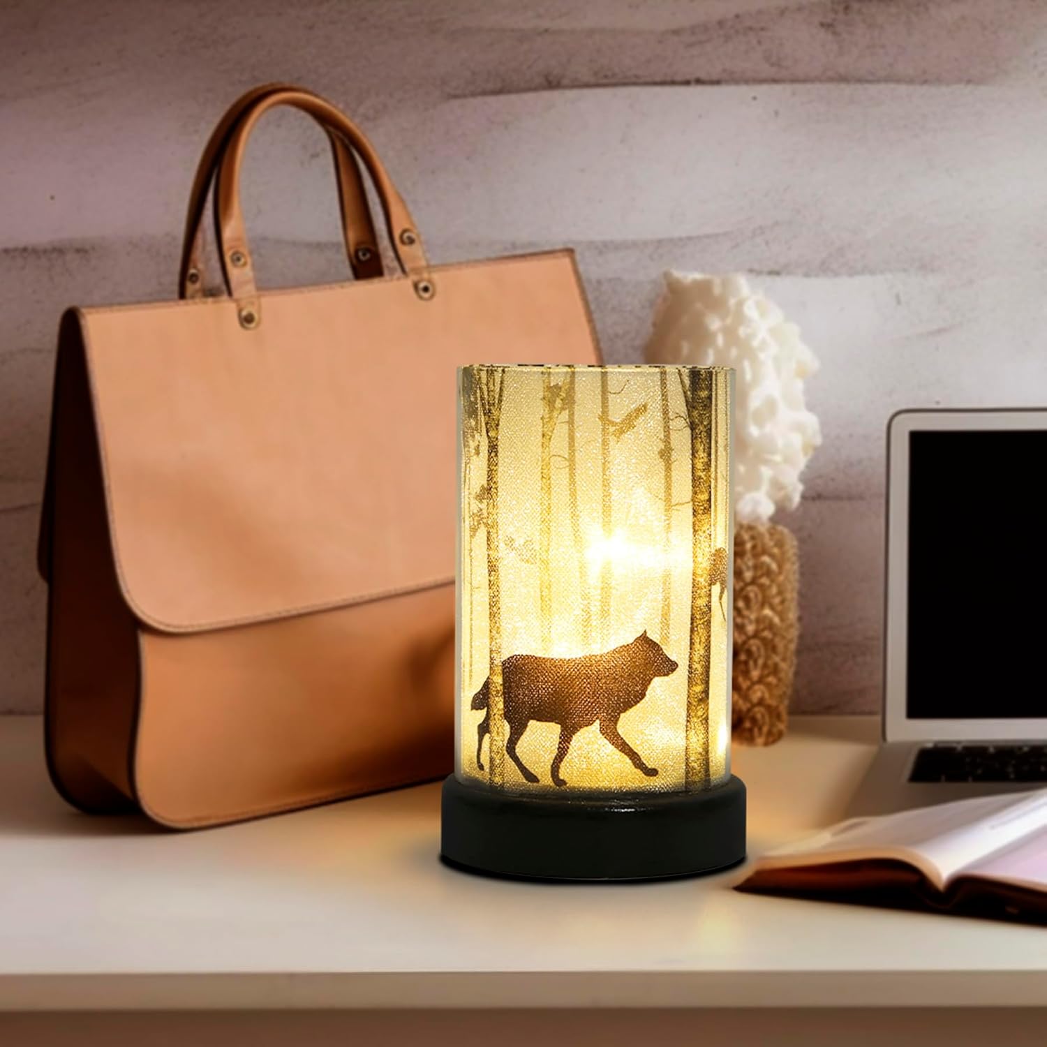 Lámpara de mesa a pilas, lámparas inalámbricas para decoración del hogar, luz nocturna alimentada por batería con bombilla LED, luces decorativas