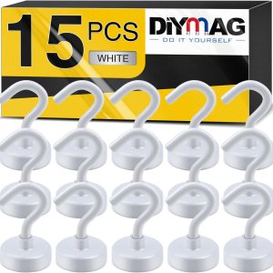 DIYMAG Ganchos magnéticos, 25 libras fuertes y resistentes, imanes de crucero en forma de S, para aula, refrigerador, colgar, cabañas, parrilla, DIYMAG Ganchos magnéticos, 25 libras fuertes y resistentes, imanes de crucero en forma de S, para aula, refrigerador, colgar, cabañas, parrilla,