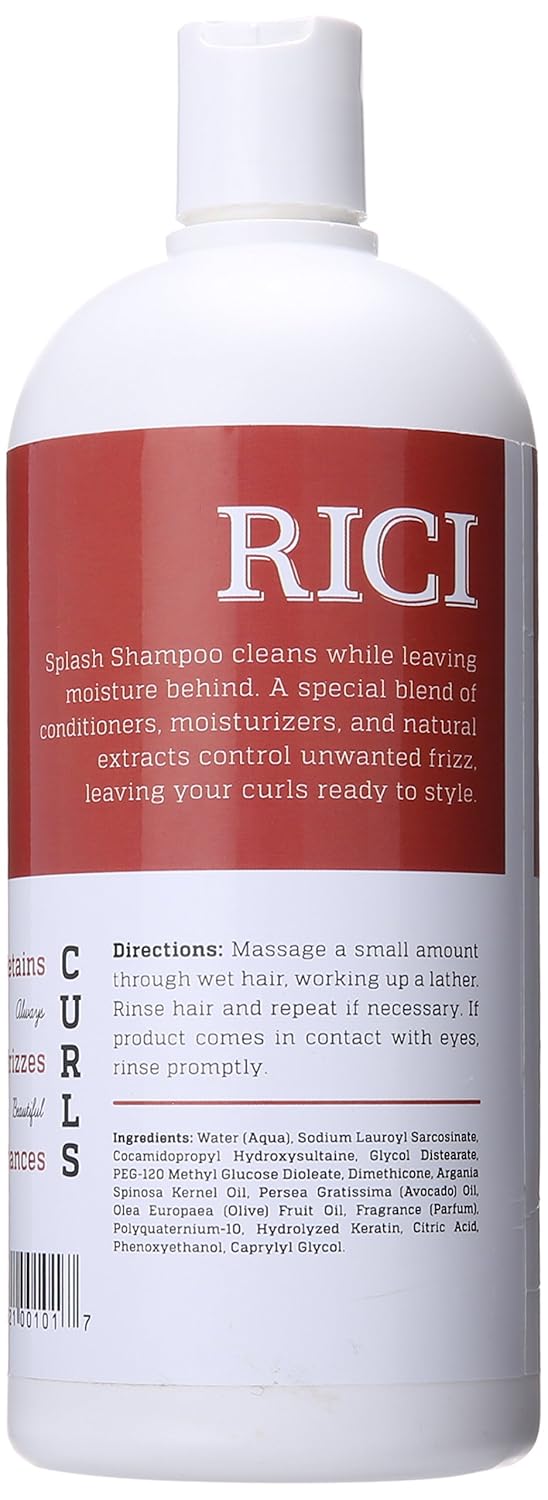 RICI Splash Champú y acondicionador para cabello rizado, formulado naturalmente para todo tipo de rizados, fórmula patentada fabricada en los