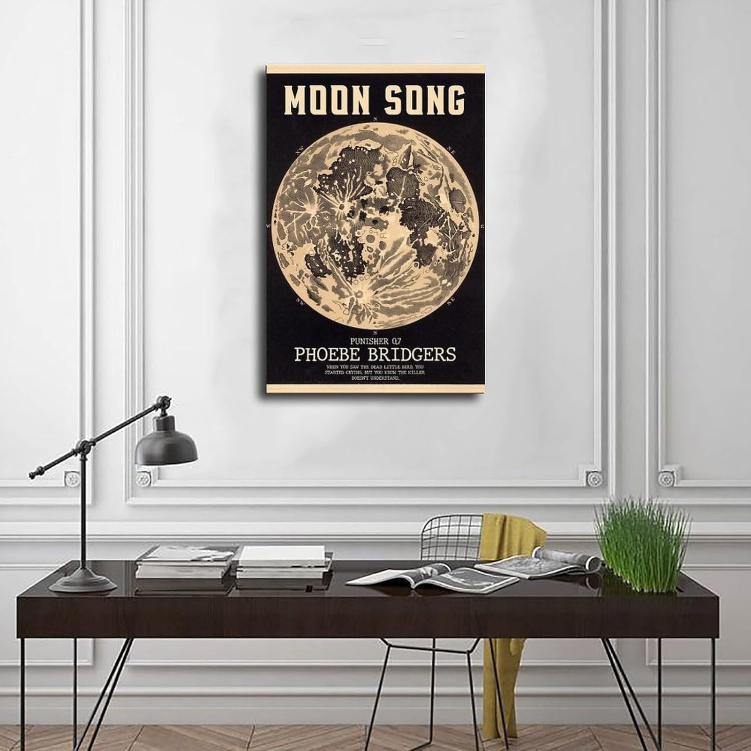 Phoebe Bridgers – Póster musical de canción de luna, lienzo y arte de pared, impresión moderna de decoración de dormitorio familiar, sin marco,