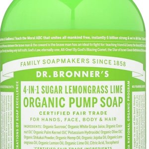 Dr Bronner – Jabón líquido orgánico 4 en 1 con bomba de limoncillo, vegano, sin OMG, 24 onzas líquidas (paquete de 1) Dr Bronner – Jabón líquido orgánico 4 en 1 con bomba de limoncillo, vegano, sin OMG, 24 onzas líquidas (paquete de 1)