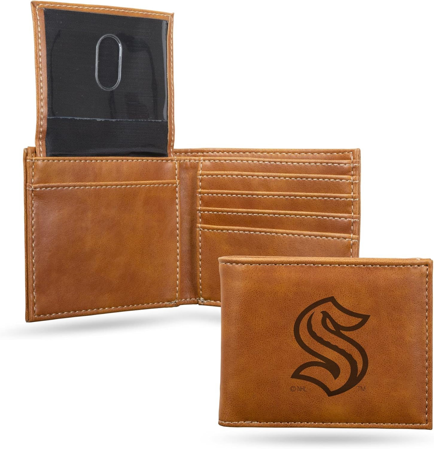 Rico Industries NHL – Cartera para billetes grabada con láser, con grabado láser, diseño delgado, gran regalo
