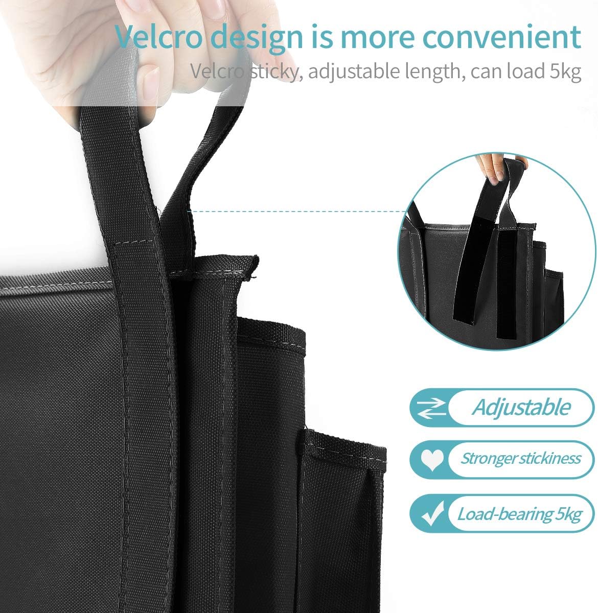 Bseash – Organizador colgante de 8 bolsillos de tela oxford 600D, bolsa de almacenamiento para literas y camas de hospital, dormitorios, barras de