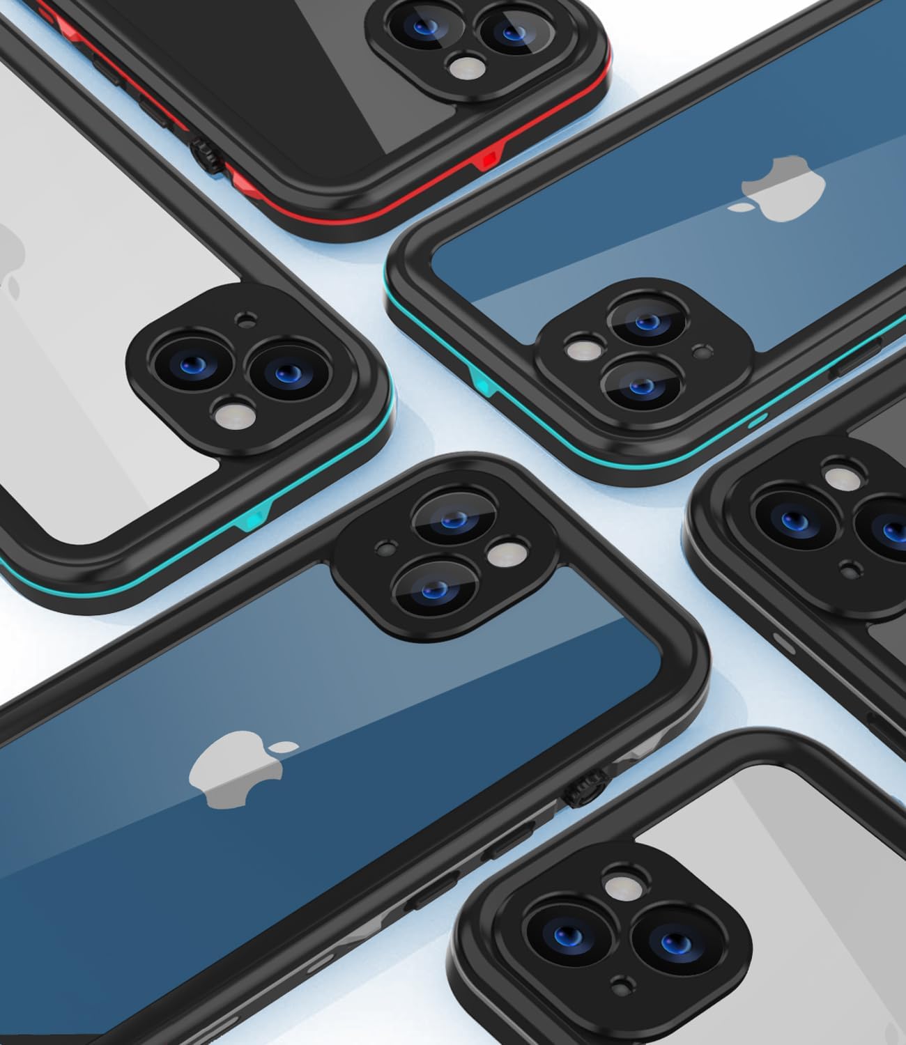 Funda impermeable diseñada para iPhone 13 Mini, a prueba de golpes, a prueba de polvo, con protector de pantalla, funda protectora completa para