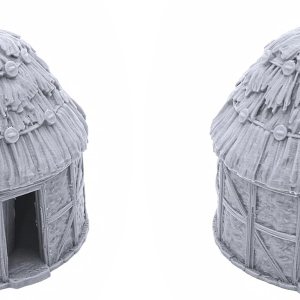 Pequeña casa redonda por escenario imprimible, paisaje RPG de mesa impreso en 3D y terreno de juego de guerra en miniatura de 1.102 in Pequeña casa redonda por escenario imprimible, paisaje RPG de mesa impreso en 3D y terreno de juego de guerra en miniatura de 1.102 in