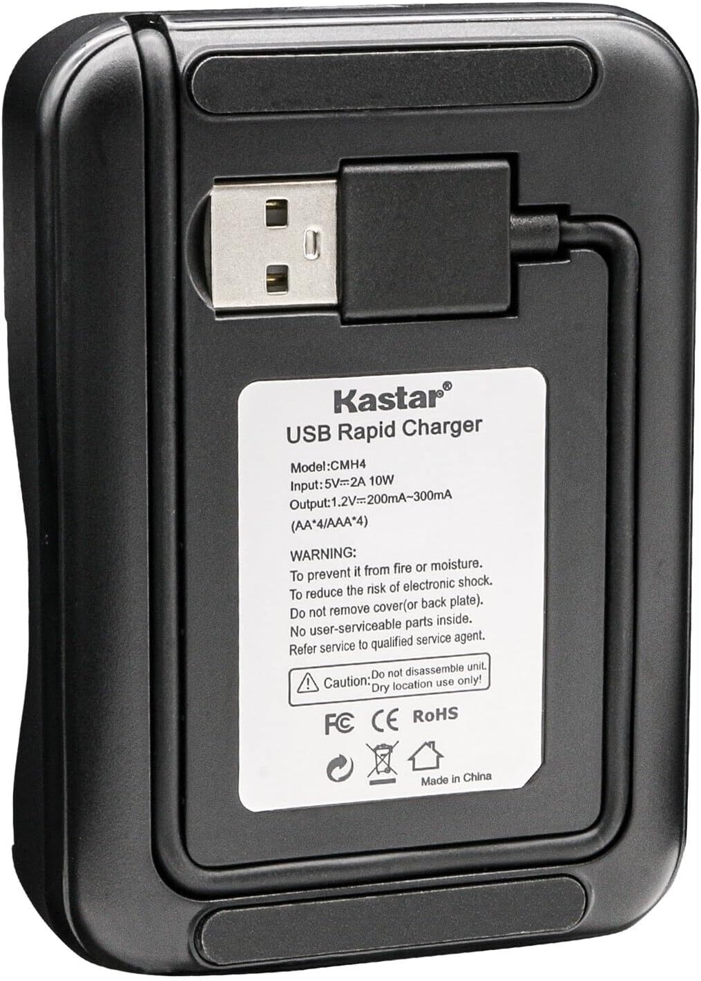 Kastar AAAJ 1.2V 1000mAh Ni-MH Batería CMH4 Cargador USB inteligente compatible con Panasonic KX-TG9541B KX-TG9542 KX-TG9542B KX-TG9543B KX-TG9544B