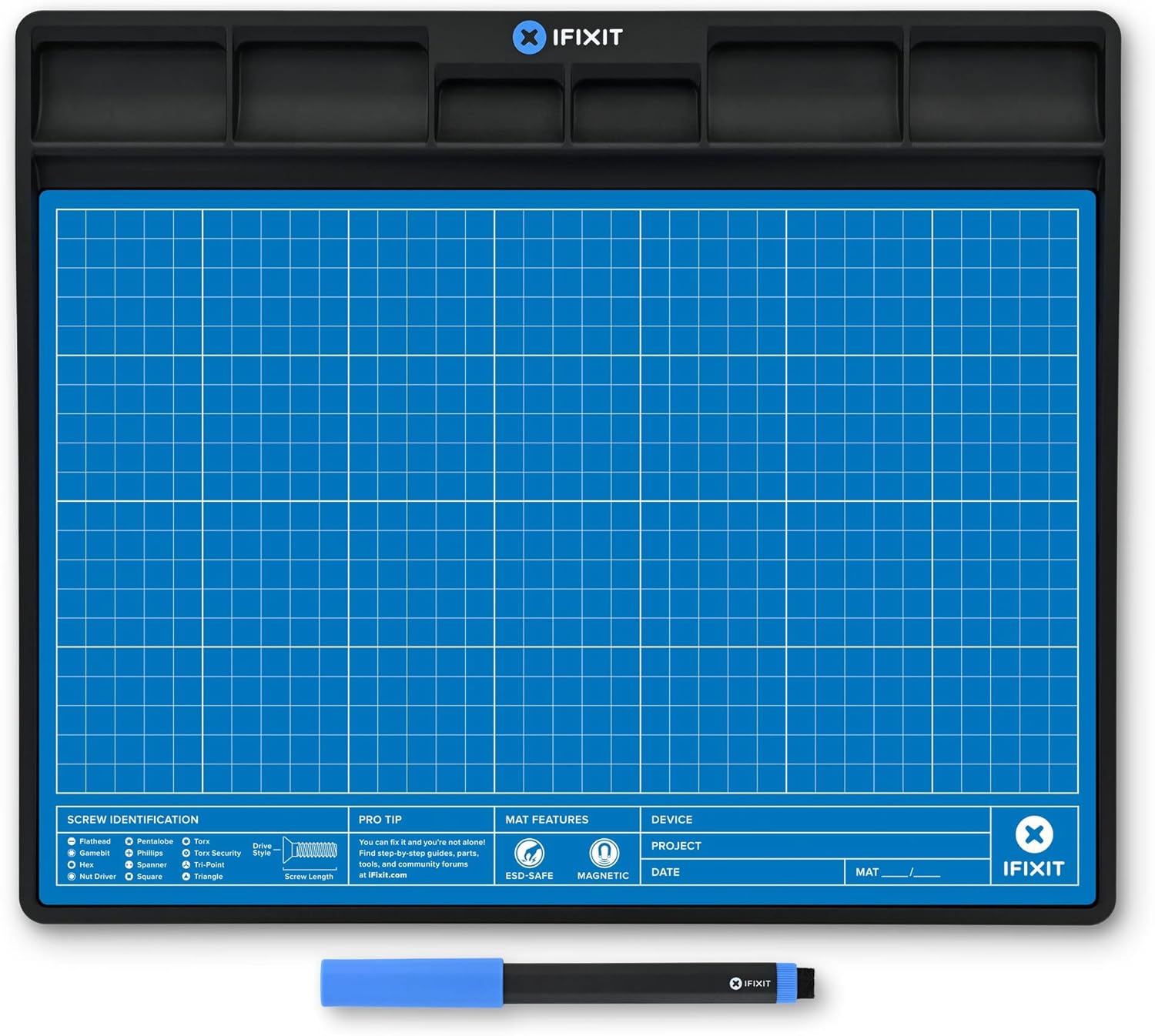 iFixit FixMat – Tornillos magnéticos de reparación electrónica y organizador de piezas