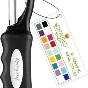 Spring Chef Pelador de verduras giratorio prémium, color negro Spring Chef Pelador de verduras giratorio prémium, color negro