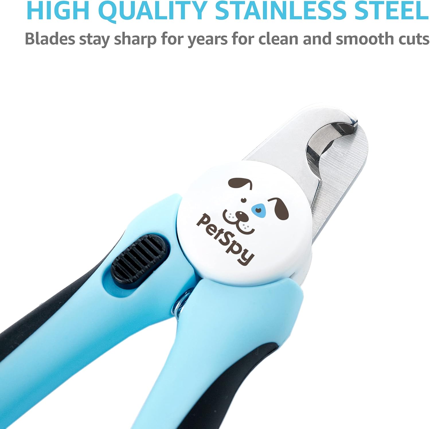 PetSpy El mejor cortaúñas y recortador de uñas para perros con sensor rápido, cuchillas afiladas, protector de seguridad para evitar cortes