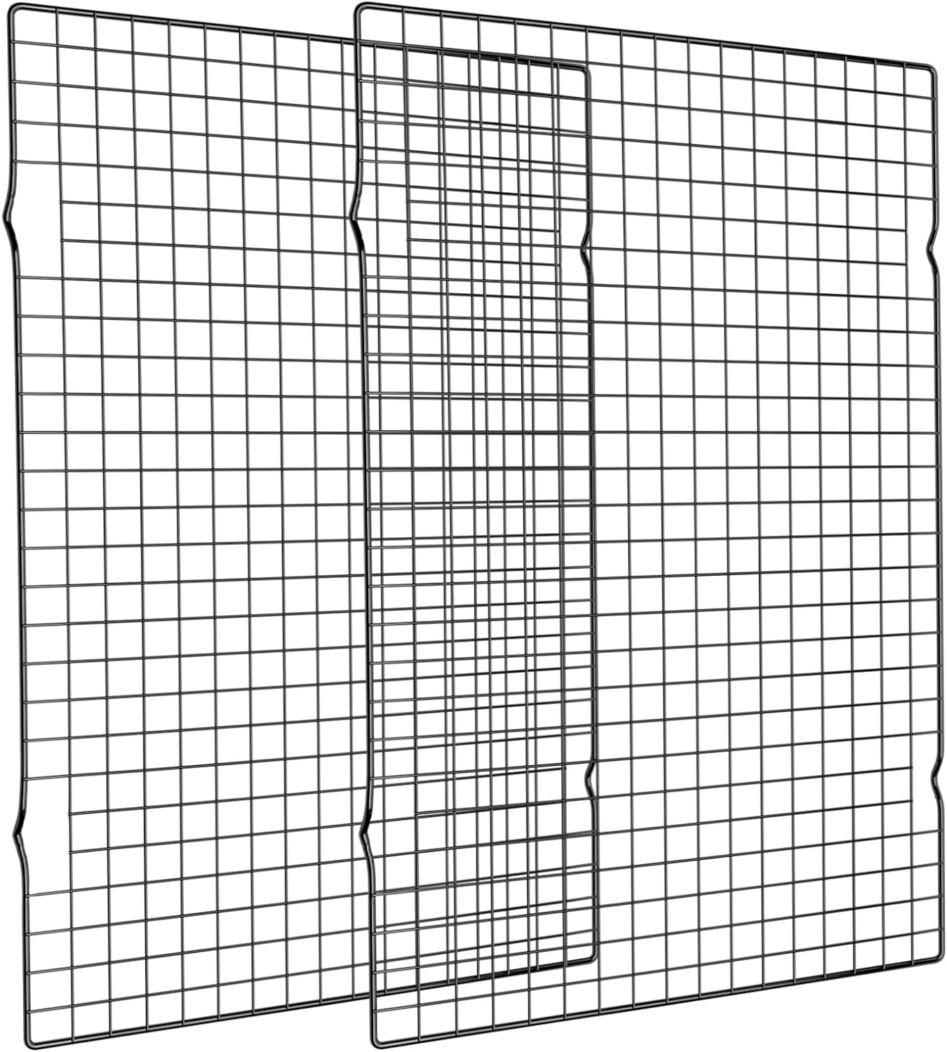 Briout Rejilla de enfriamiento para hornear, paquete de 2 estantes para hornear de 16 x 10 pulgadas, estante de alambre grueso para cocinar, asar,