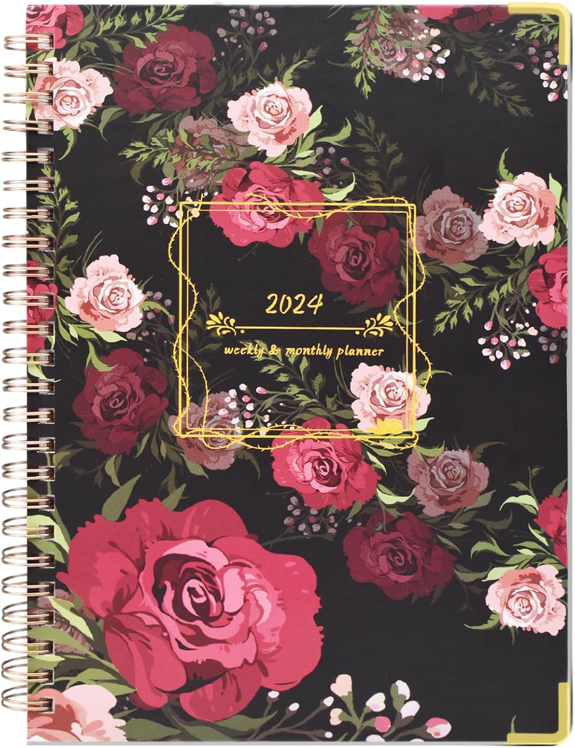 Agenda semanal y mensual 2024-2024 de enero de 2024 a diciembre de 2024, agenda escolar de 8 x 10 pulgadas, para trabajo, oficina, estudiante