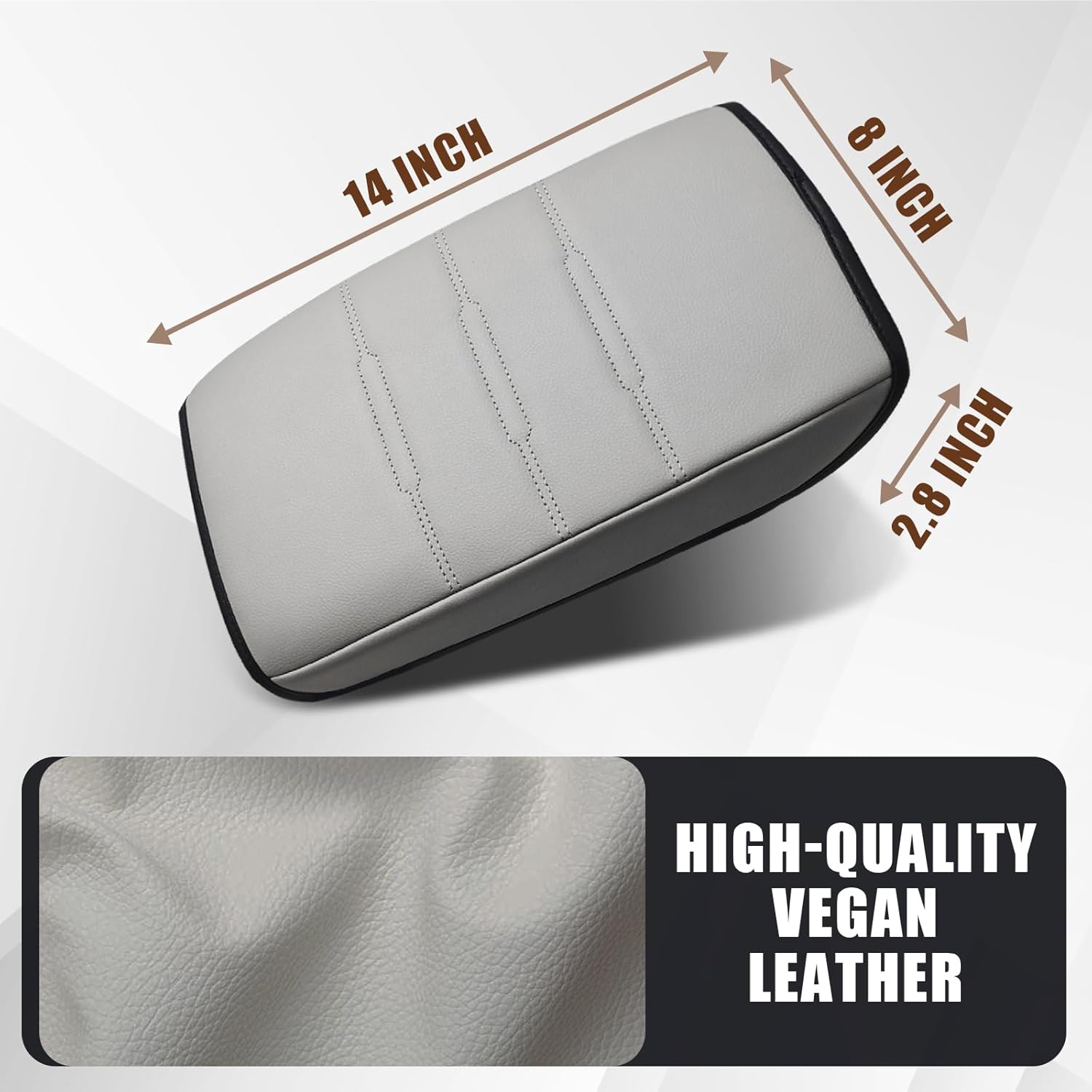 Funda de consola central compatible con Honda CR-V 2023 2024, accesorios CRV Hybrid LX EX EX-L Sport Touring, funda de cojín de cuero vegano extra