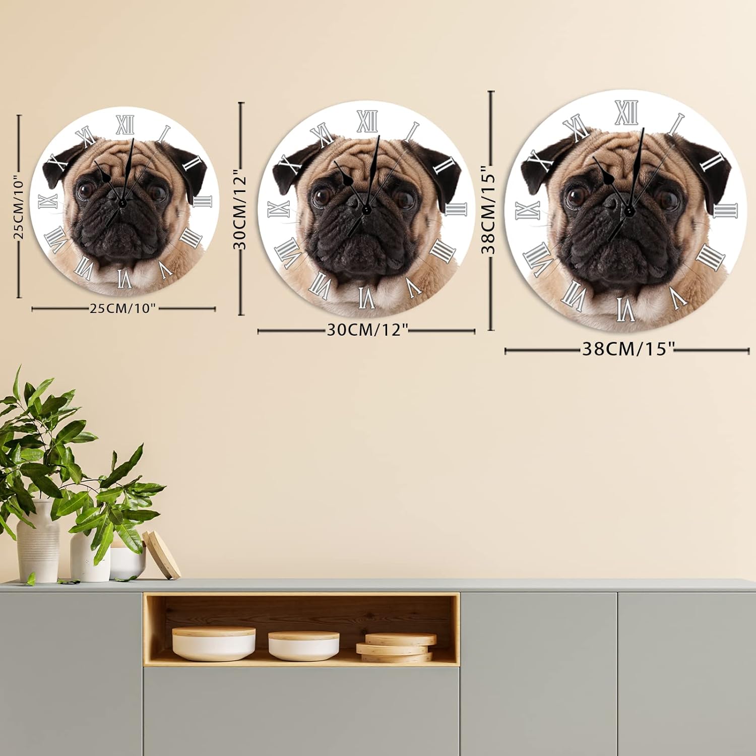On Lake Time – Reloj de pared rústico de jubilación, madera de granero envejecida roja, de 15 pulgadas, relojes de pared grandes que funcionan con
