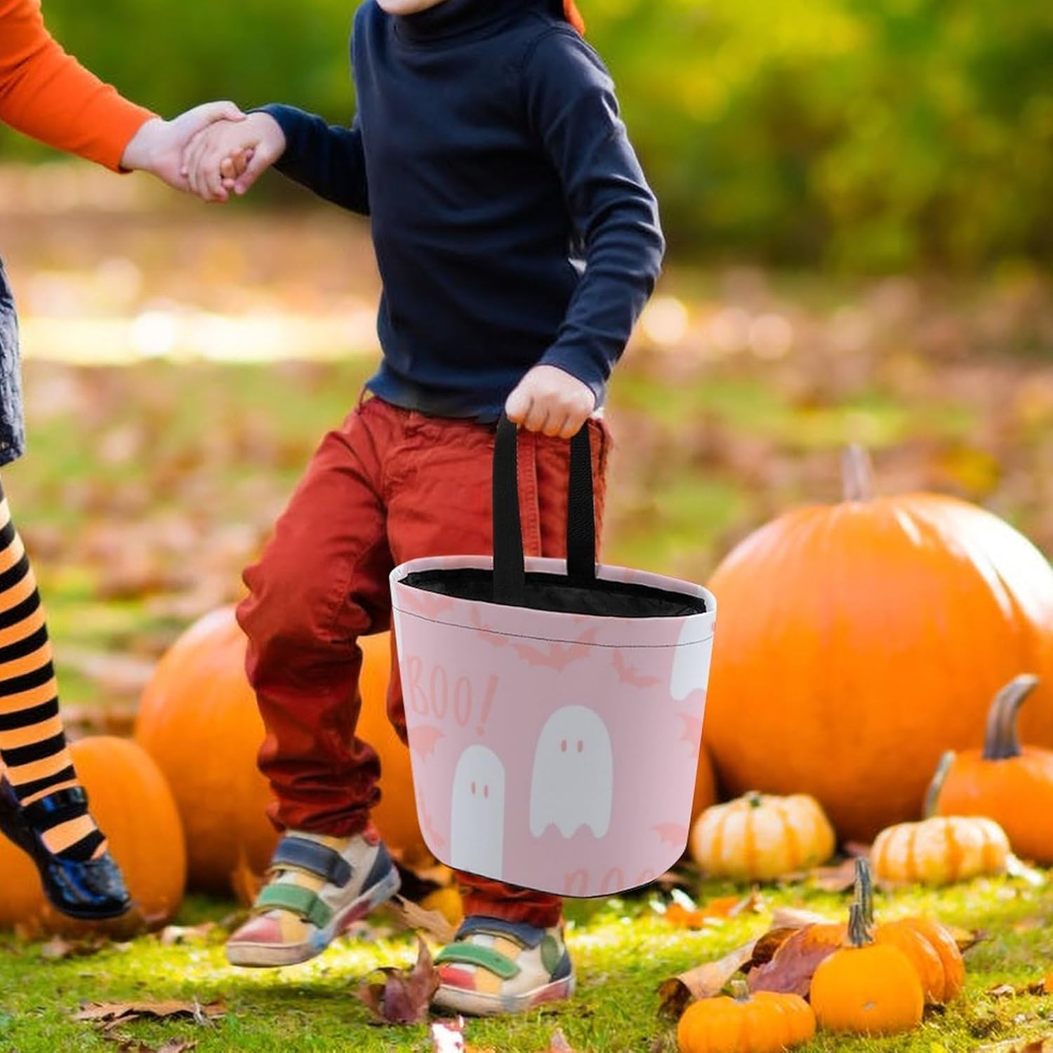Bolsa de cubos de dulces de Halloween, cesta de dulces de Halloween, bolsas de truco o trato, bolsa de tela, regalo para niños, fiestas de Halloween