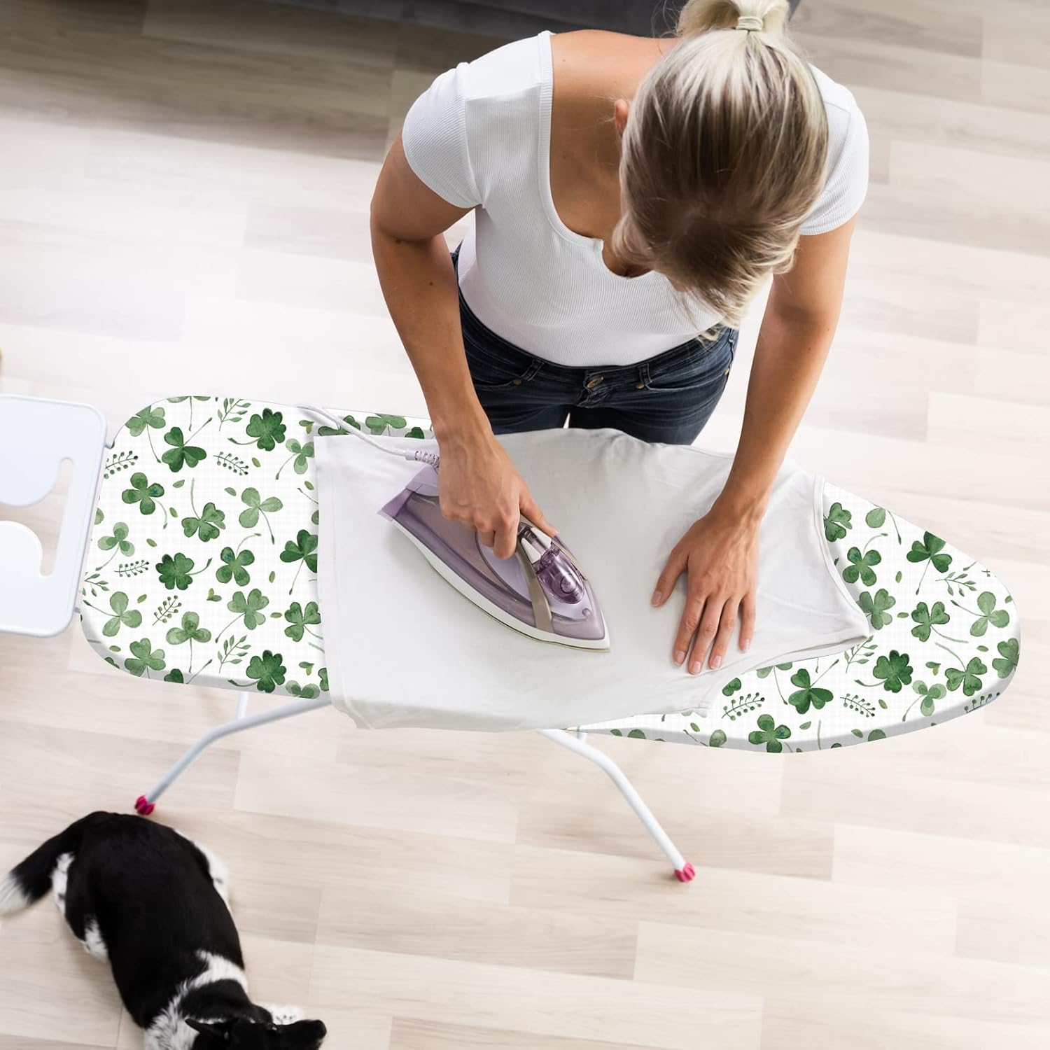 Funda y almohadilla para tabla de planchar, tamaño estándar de 15 x 54 pulgadas, funda de repuesto para tabla de hierro de 4 capas extra gruesa,