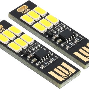 PATIKIL 3000-3200K Mini USB LED Light, paquete de 2 1W portátil táctil luz nocturna módulo de lámpara delgada para camping teclado portátil, luz PATIKIL 3000-3200K Mini USB LED Light, paquete de 2 1W portátil táctil luz nocturna módulo de lámpara delgada para camping teclado portátil, luz